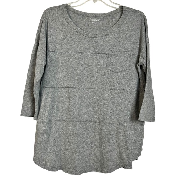 Soft Surroundings Tops - Soft Surroundings Women's Top Medium Gray 3/4 Sleeve Tunic Minimalist (3068)
